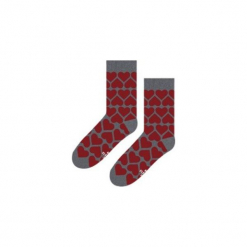 Duże Serca - Skarpety. Czerwone skarpetki męskie marki Happy Socks, z bawełny. Za 25,00 zł.