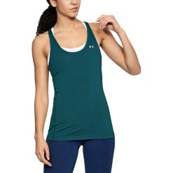 T-shirty damskie: Under Armour Koszulka damska HG Armour Racer Tank zielona r. S (1271765-716)