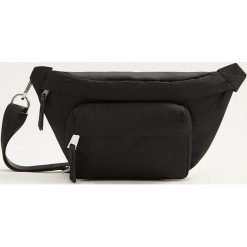 Mango - Nerka Montana. Czarne nerki damskie Mango, w paski, z poliesteru, casualowe, bez dodatków. Za 89,90 zł.