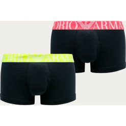 Emporio Armani - Bokserki (2-pack). Niebieskie bokserki męskie Emporio Armani, m, z nadrukiem, z elastanu. W wyprzedaży za 139,90 zł.