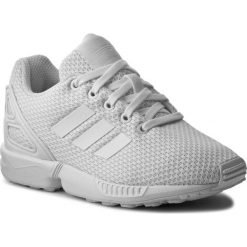 Buty adidas - Zx Flux C S76296 Ftwwht/Ftwwht/Ftwwth. Białe półbuty dziewczęce Adidas, na sznurówki. Za 249,00 zł.