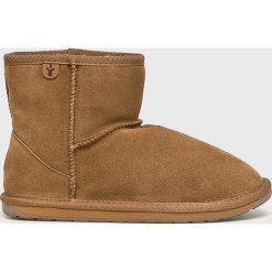 Emu Australia - Botki dziecięce Wallaby Mini CHES. Żółte botki dziewczęce EMU Australia, z okrągłym noskiem, bez zapięcia. Za 259,90 zł.