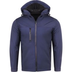 Kurtka męska softshell granatowy Recea. Niebieskie kurtki męskie Recea, xl, bez wzorów, z bawełny, bez kaptura. W wyprzedaży za 89,99 zł.