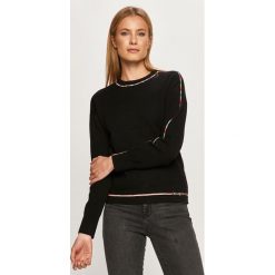 Desigual - Sweter. Czarne swetry damskie Desigual, s, bez wzorów, z poliesteru, z długim rękawem, długie, bez kaptura. Za 399,90 zł.