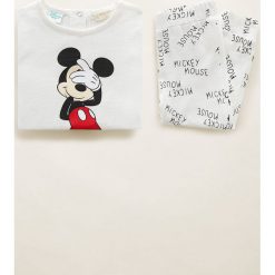 Mango Kids - Piżama dziecięca Ear 80-104 cm. Białe piżamy chłopięce Mango Kids, bez wzorów, z bawełny, bez rękawów. W wyprzedaży za 49,90 zł.