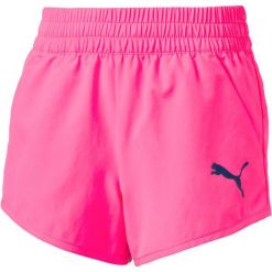 Puma Spodenki Sportowe Active Dry Ess Wovenshortsg Ko Pin. Różowe spodenki dziewczęce marki Puma, na lato, z tkaniny, sportowe. W wyprzedaży za 59,00 zł.