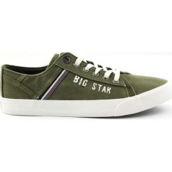 Zielone Trampki tenisówki Big star 174315 khaki. Zielone trampki męskie BIG STAR, bez wzorów, klasyczne, bez zapięcia. W wyprzedaży za 119,00 zł.