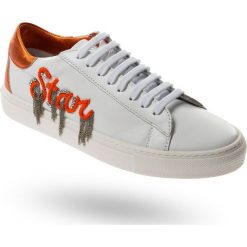 SNEAKERSY patrizia pepe. Pomarańczowe sneakersy damskie Patrizia Pepe, ze skóry. Za 1239,00 zł.