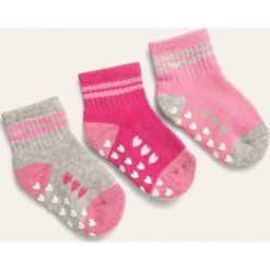 Blukids - Skarpetki dziecięce (3-pack). Różowe skarpetki dziewczęce Blukids, bez wzorów, z elastanu. Za 29,90 zł.