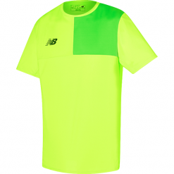Koszulka New Balance MT710002TOX. Żółte koszulki sportowe męskie marki New Balance, s, z poliesteru, do piłki nożnej. W wyprzedaży za 69,99 zł.