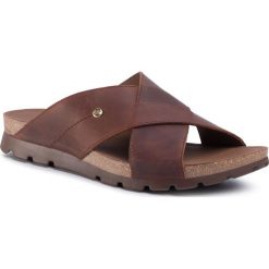 Klapki PANAMA JACK - Salman Basics C1 Napa Grass Cuero/Bark. Pomarańczowe klapki męskie Panama Jack, ze skóry, bez zapięcia. Za 429,00 zł.