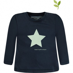 Koszulka w kolorze granatowym. Niebieskie t-shirty chłopięce z długim rękawem bellybutton, z nadrukiem, z bawełny. W wyprzedaży za 32,95 zł.