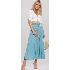 Jasnoniebieska Spódnica Pappy. Niebieskie spódniczki damskie other, s, bez wzorów, maxi. Za 59,99 zł.
