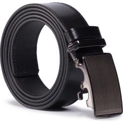 Pasek Męski LASOCKI FOR MEN - 2M2-001-AW20 Black. Czarne paski męskie Lasocki For Men, w paski, ze skóry. Za 79,99 zł.