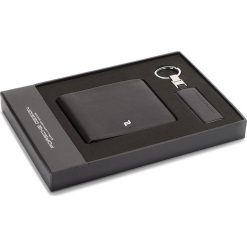 Zestaw upominkowy PORSCHE DESIGN - Touch 4090002482 Black 900. Czarne portfele męskie Porsche Design, bez wzorów, ze skóry. W wyprzedaży za 379,00 zł.