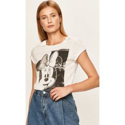 Only - T-shirt. Szare bluzki damskie ONLY, s, z nadrukiem, z bawełny, z okrągłym kołnierzem. Za 89,90 zł.