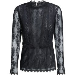 T-shirt SPORTALM FEDORA. Czarne t-shirty damskie Sportalm, bez wzorów, z koronki, eleganckie, bez kołnierzyka. W wyprzedaży za 475,00 zł.