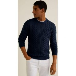 Mango Man - Sweter Morning. Szare swetry klasyczne męskie Mango Man, l, z dzianiny, z okrągłym kołnierzem. Za 199,90 zł.