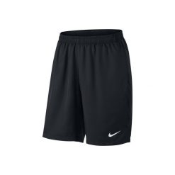 Spodenki tenisowe Nike Dry męskie. Czarne spodenki i szorty męskie Nike, z materiału, sportowe. W wyprzedaży za 99,99 zł.