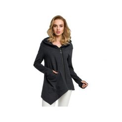 M390 Bluza grafitowa. Szare bluzy damskie Moe, s, bez wzorów, z elastanu, bez rękawów, bez kaptura. Za 155,00 zł.