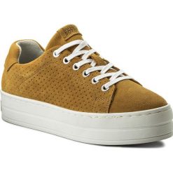 Sneakersy BULLBOXER - 987000E5C Yell. Żółte półbuty damskie marki Bullboxer, ze skóry. W wyprzedaży za 199,00 zł.