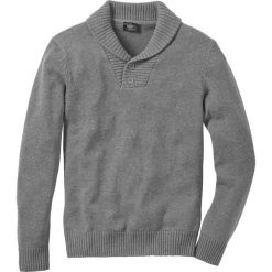 Swetry klasyczne męskie: Sweter „Slim fit” bonprix szary melanż