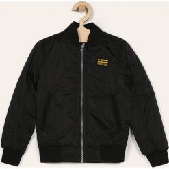 G-Star Raw - Kurtka bomber dziecięca 128-176 cm. Czarne kurtki chłopięce z poliesteru, retro, krótkie. W wyprzedaży za 279,90 zł.