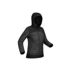 Kurtka turystyczna SH100 x-warm damska. Czarne kurtki damskie QUECHUA, na zimę, xl, bez wzorów, z poliesteru, bez kaptura. Za 149,99 zł.