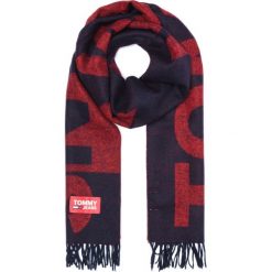 Tommy Hilfiger Szalik Niebieski Czerwony. Czerwone szaliki damskie TOMMY HILFIGER, bez wzorów, z wełny. Za 290,95 zł.