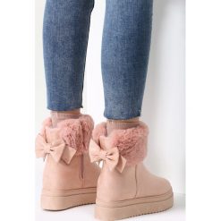Buty zimowe damskie: Różowe Sniegowce Do Ya Think