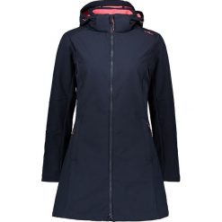 Płaszcz softshellowy w kolorze granatowym. Niebieskie kurtki damskie CMP Women, s, bez wzorów, ze skóry. W wyprzedaży za 215,95 zł.