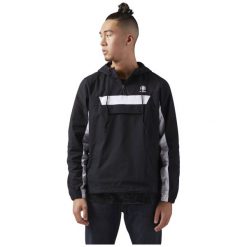 KURTKA REEBOK EF 1/2 FZ ANORAK CE5074. Czarne kurtki męskie marki Reebok, m, bez wzorów, bez kaptura. Za 299,00 zł.