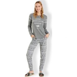 Piżamy damskie: Włoska piżama damska Winter Grey
