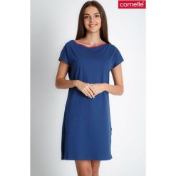 Koszule nocne i halki: Granatowa prosta piżama koszula nocna QUIOSQUE