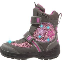 Buty zimowe damskie: LICO SPARKLER BLINKY Śniegowce grau/pink