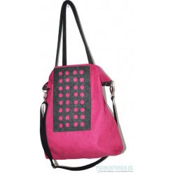 Torba hobo XXL - fuksja, grafit. Czerwone torebki klasyczne damskie marki Pakamera, bez wzorów, na ramię, bez dodatków. Za 139,00 zł.