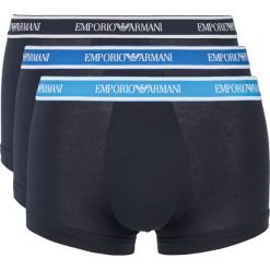 Emporio Armani 3-pack Bokserki Niebieski. Niebieskie bokserki męskie Emporio Armani, bez wzorów, z elastanu. Za 188,95 zł.