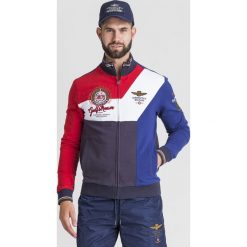 BLUZA Aeronautica Militare. Czarne bluzy męskie Aeronautica Militare, s, z nadrukiem, z bawełny, bez kołnierzyka, bez rękawów, bez kaptura. Za 849,00 zł.
