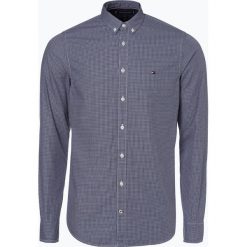 Tommy Hilfiger - Koszula męska, niebieski. Szare koszule męskie slim marki TOMMY HILFIGER, l, z bawełny, button down, z długim rękawem. Za 349,95 zł.