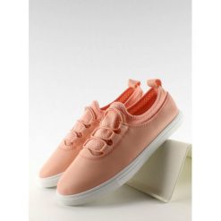 Trampki różowe miękkie ASHHIE. Różowe buty sportowe damskie FunKee.pl, bez wzorów, z gumy, na sznurówki. Za 75,59 zł.