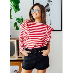Bluza Alma red. Czerwone bluzki damskie Fanaberia.com, w paski, bez rękawów, bez kaptura. Za 69,00 zł.