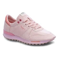 Sneakersy w kolorze jasnoróżowym. Różowe sneakersy damskie Melissa, Pepe Jeans, ze skóry. W wyprzedaży za 139,95 zł.