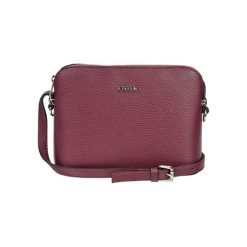 Skórzana torebka w kolorze burgundowym - (S)23 x (W)17 x (G)10 cm. Czerwone torebki klasyczne damskie Bosccolo, w paski, ze skóry. W wyprzedaży za 199,95 zł.