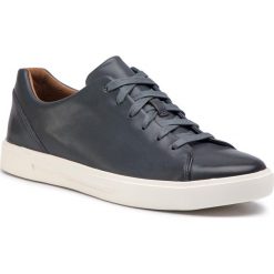 Sneakersy CLARKS - Un Costa Lace 261401567 Dark Blue Lea. Niebieskie sneakersy męskie marki Clarks, na co dzień, bez wzorów, ze skóry, bez zapięcia. Za 389,00 zł.