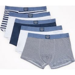 Bokserki 5 pack - Niebieski. Niebieskie bokserki męskie Reserved, bez wzorów. Za 89,99 zł.