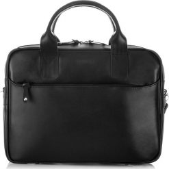 Skórzana torba męska na ramię, laptop Brodrene R12 czarny - Czarny. Czarne torby męskie skórzane Brødrene, ze skóry, biznesowe, duże. Za 449,99 zł.