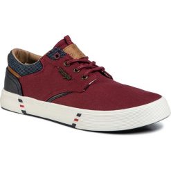 Tenisówki WRANGLER - Monument City WM01000A Burgundy 090. Czerwone półbuty męskie Wrangler, na co dzień, bez wzorów, z gumy, eleganckie, bez zapięcia. Za 249,00 zł.