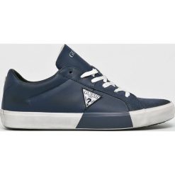Guess Jeans - Buty. Niebieskie buty sportowe męskie Guess Jeans, z jeansu, na sznurówki. W wyprzedaży za 219,90 zł.