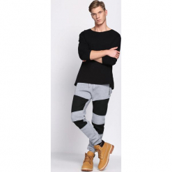 Szare Spodnie Dresowe Rush. Czarne spodnie dresowe męskie marki Born2be, m, z nadrukiem, z dresówki, z kapturem. Za 49,99 zł.