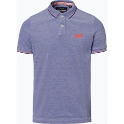 Superdry - Męska koszulka polo, niebieski. Niebieskie koszulki męskie Superdry, m, bez wzorów, z bawełny, bez rękawów. Za 229,95 zł.